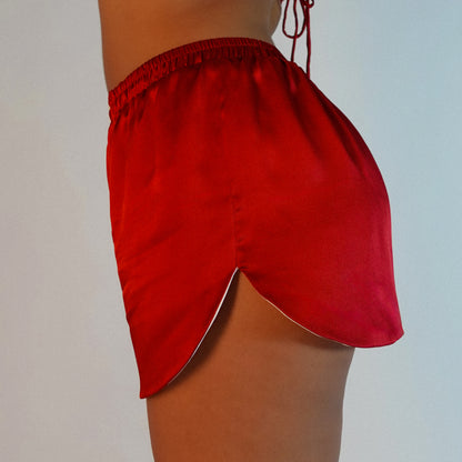 Mahana - Reversible silk shorts - Red & Pink